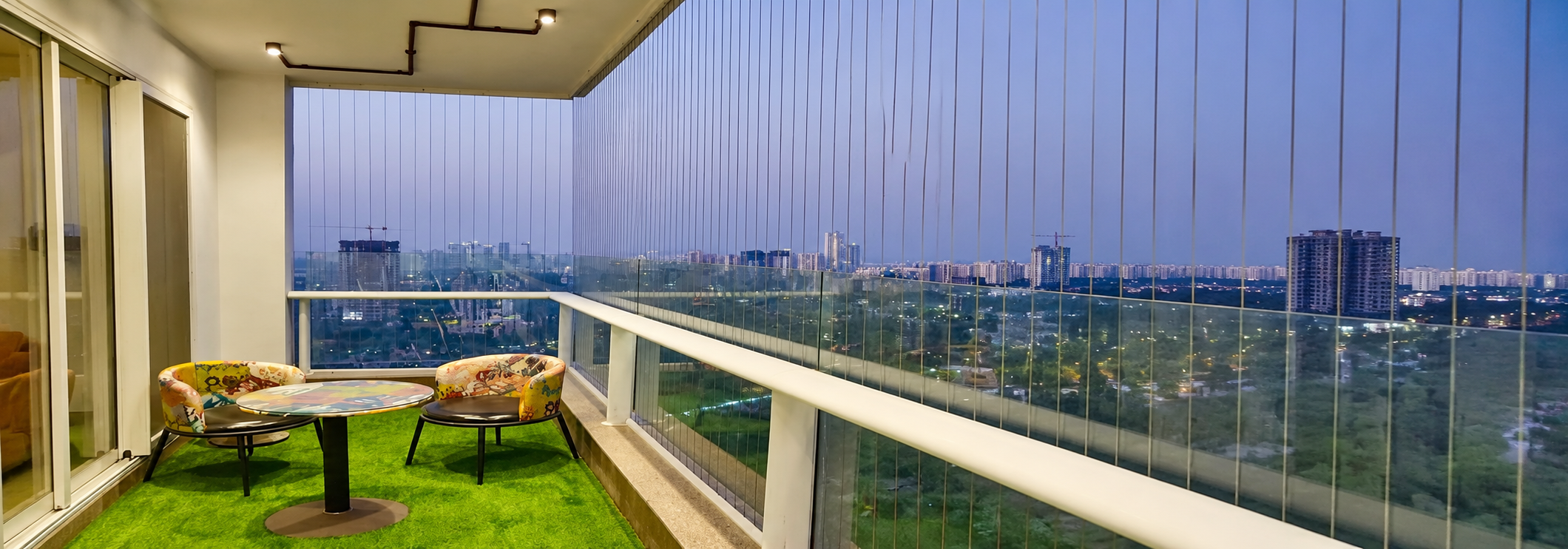 Invisible Grill for Balcony Price in Chennai by SNK Pigeon Nets with professional installation