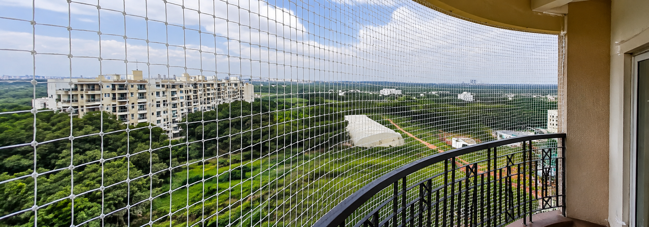 Balcony Safety Nets in Chennai by SNK Pigeon Nets for secure apartment and residential balconies