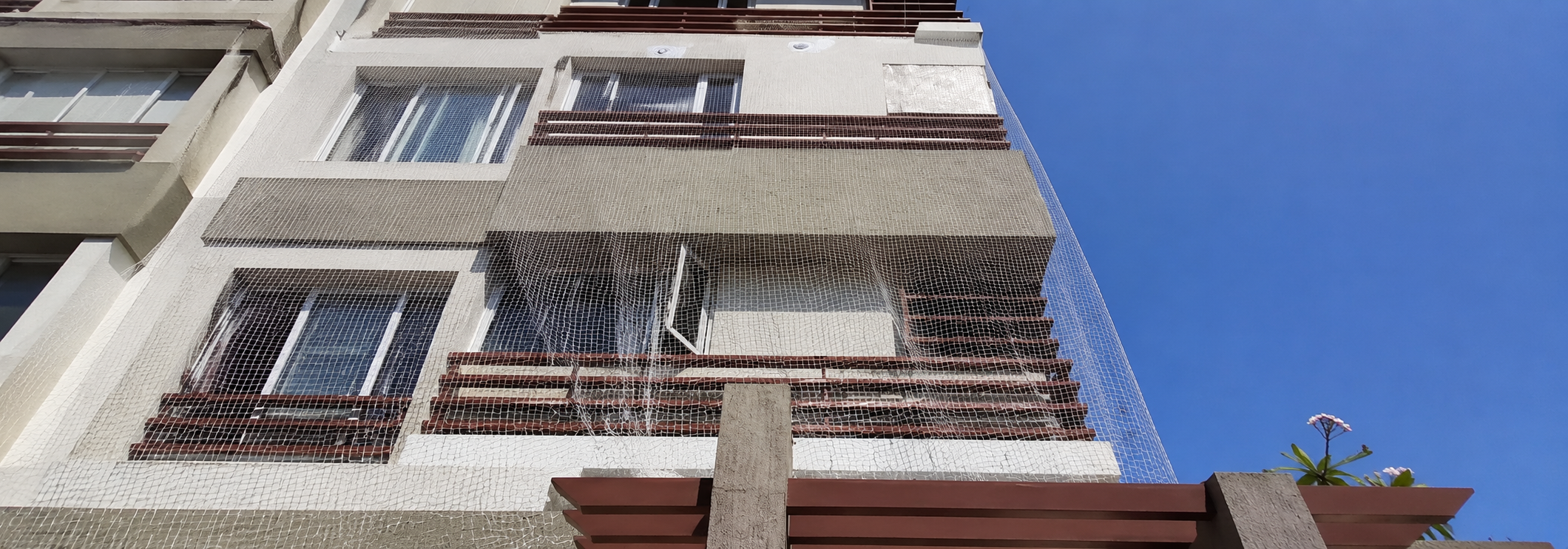 Building Safety Nets in Chennai by SNK Pigeon Nets for apartments and high-rise buildings