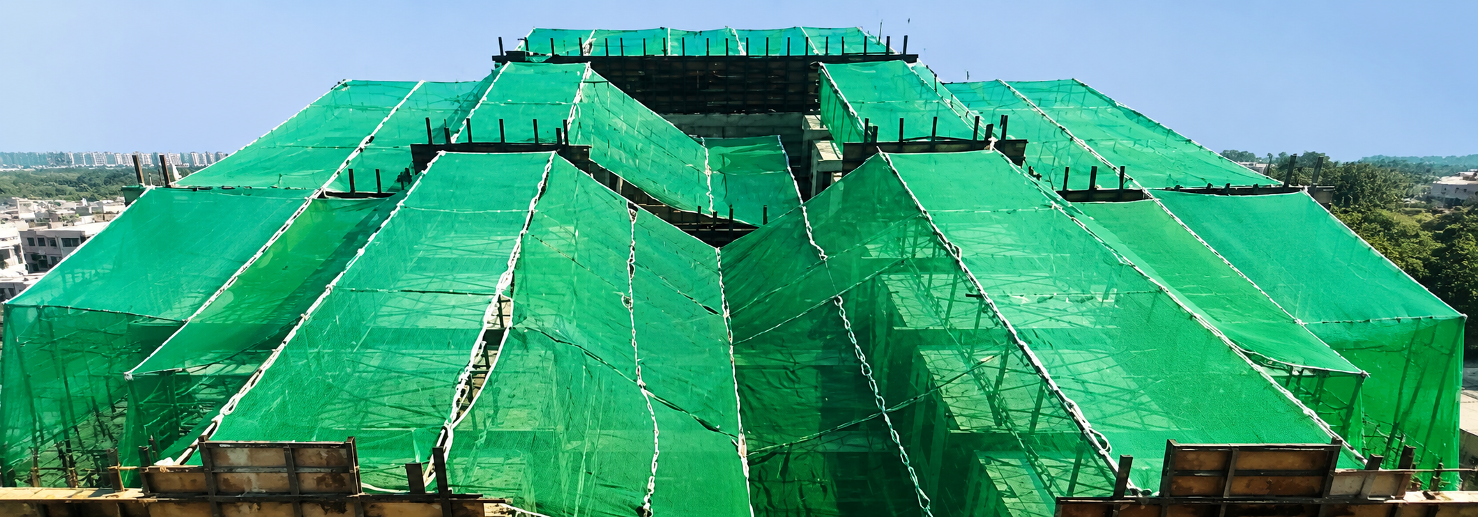 Construction Safety Nets in Chennai by SNK Pigeon Nets for construction sites and high-rise buildings