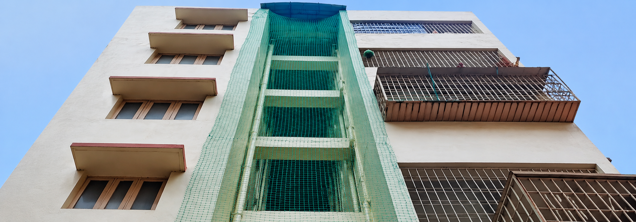 Building Safety Nets in Chennai by SNK Pigeon Nets for apartments and high-rise buildings
