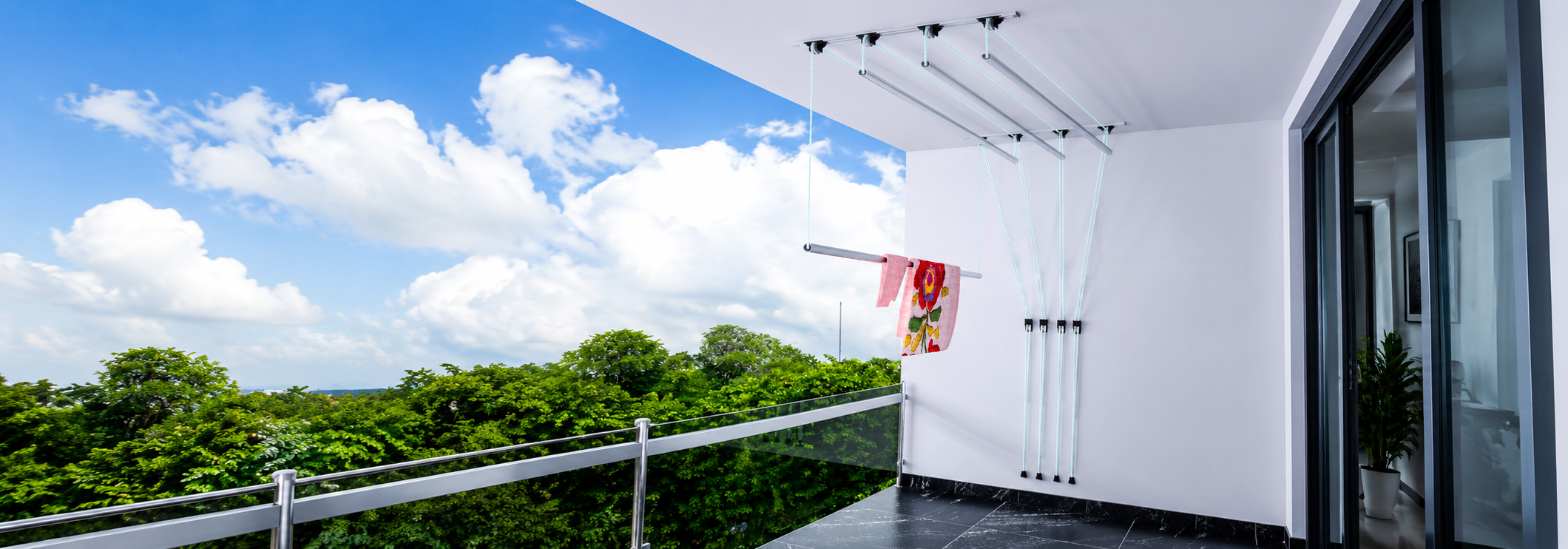Pull & Dry Ceiling Cloth Hangers in Chennai by SNK Pigeon Nets